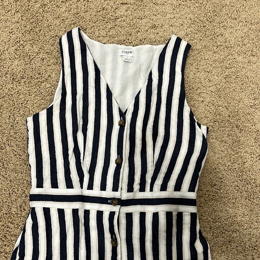J.Crew Factory Striped Button Front Dress - Picture 3 of 6